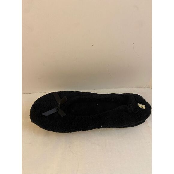 Gold toe black ballet style house slippers size 9 NEW - Picture 1 of 5